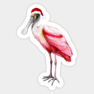 Christmas Spoonbill Sticker